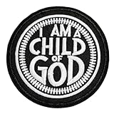 Herxion Christian Iron On Patches, Jesus Religious Faith Embroidered Patches Applique, I AM A Child of GOD Iron On Patch for Clothes, Clothing, Jackets, Vest, Backpacks, Jeans, Hats & Caps.