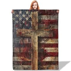 Rustic American Flag Cross