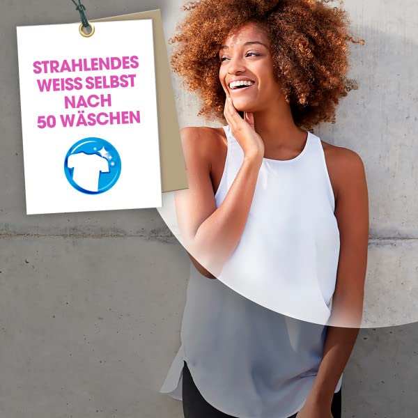 Vanish Oxi Action Powerweiss Pulver – 3 x 1,65 kg – Fleckenentferner und Wäsche-Booster Pulver ohne Chlor – Für weiße Wäsche