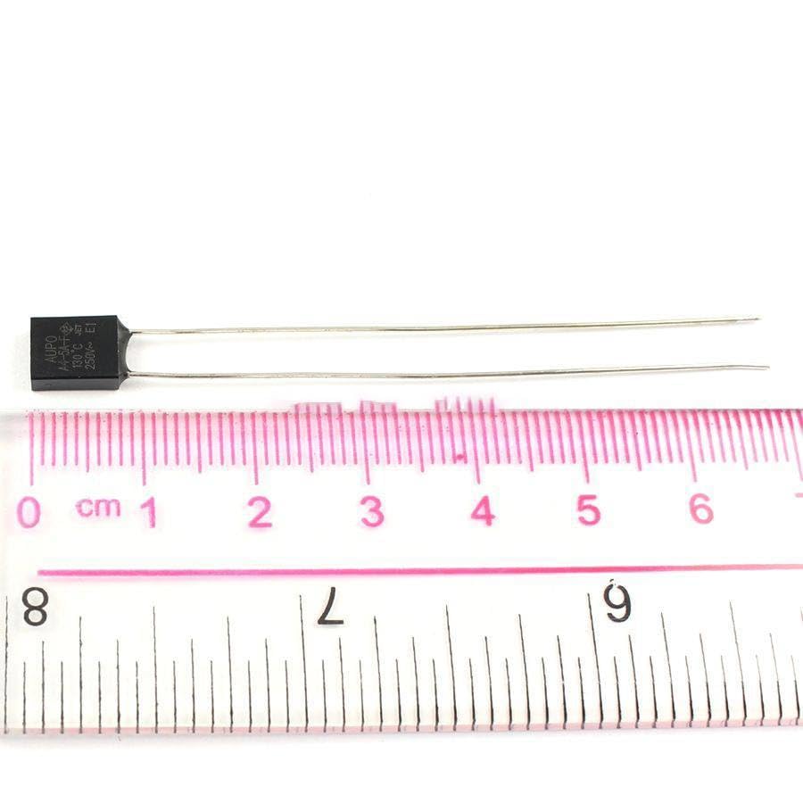 10 Pcs Thermal Fuse Cutoff TF 130 Degree 250V 5A A4-5A-F