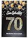 Produktbild Libetui Cards Elegante Glückwunschkarte 70. Geburtstag Geburtstagskarte 70 Karte 70 Schwarz Gold Geschenkkarte 70. Geburtstag