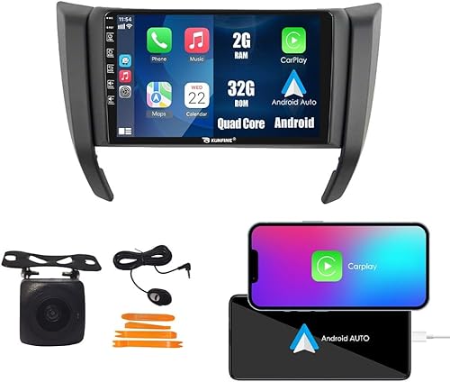 Kunfine Coche CarPlay Android Navegación Automática Estéreo GPS Radio Cámara Pantalla 9 "IPS Pantalla Táctil Headunit Tablet Media Player para Kunfine Coche CarPlay Android Navegación Automática Estéreo GPS Radio Cámara Pantalla 9 "IPS Pantalla Táctil Headunit Tablet Media Player para