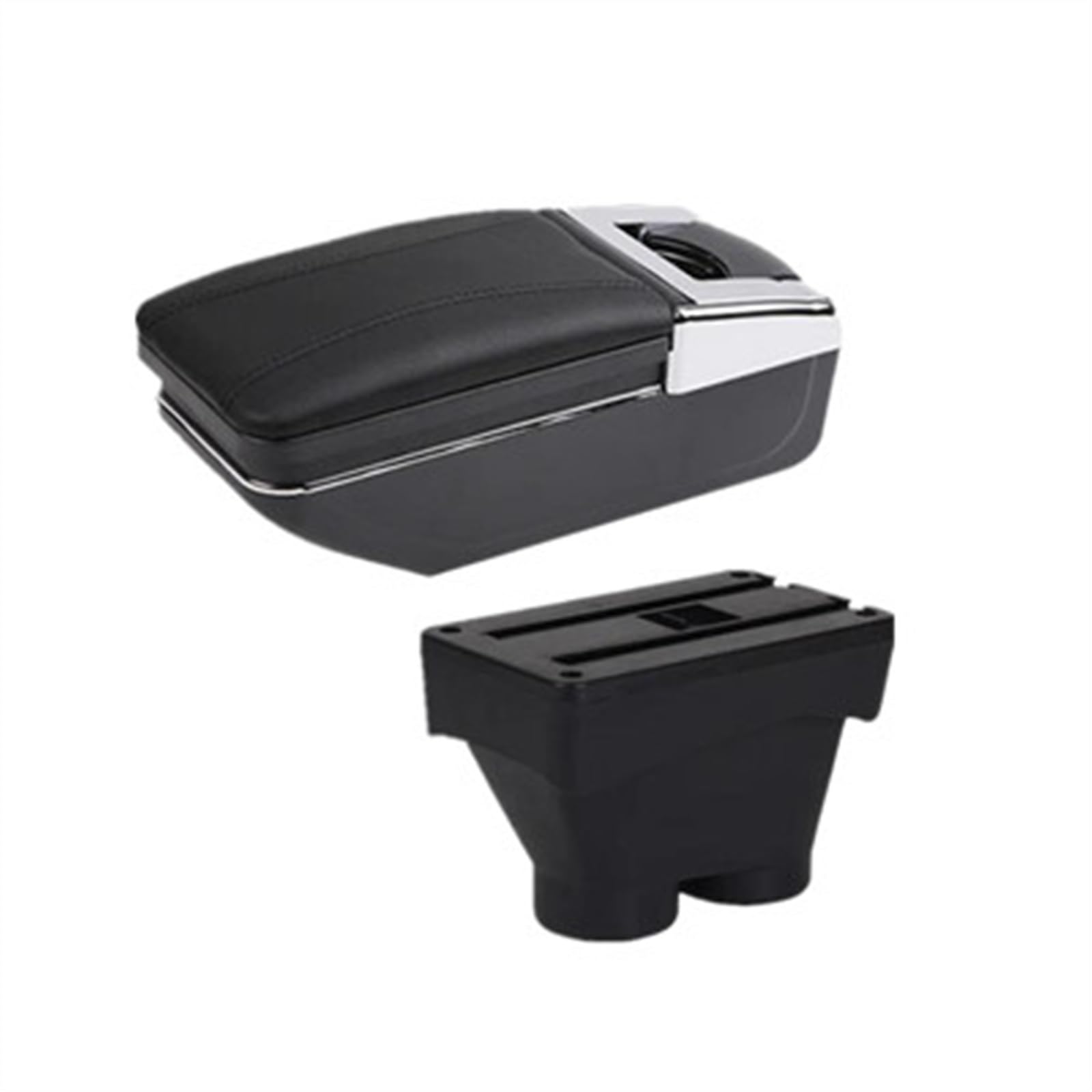 NOHEEU Car Interior Accessories Center Console Storage Box Multifunctional Armrest For 208 2012-2018(A black line)
