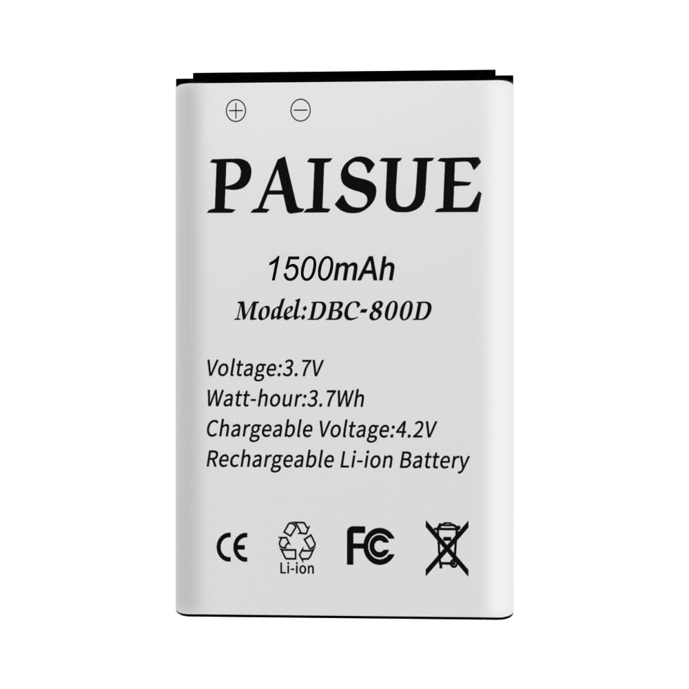 [1500mAh] Battery for Doro Phone Easy 6520, DBC-800D Battery Replacement for Doro Phone model 6030, 6050, 6526, 6620, 500, 506, 508, 509, 510, 715, 3.7V Rechargeable