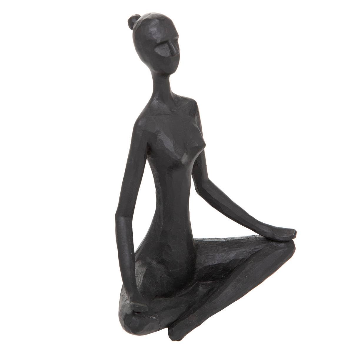 Statuette Décorative Femme En Résine - H. 22 Cm - Style Scandinave Cosy - Atmosphera