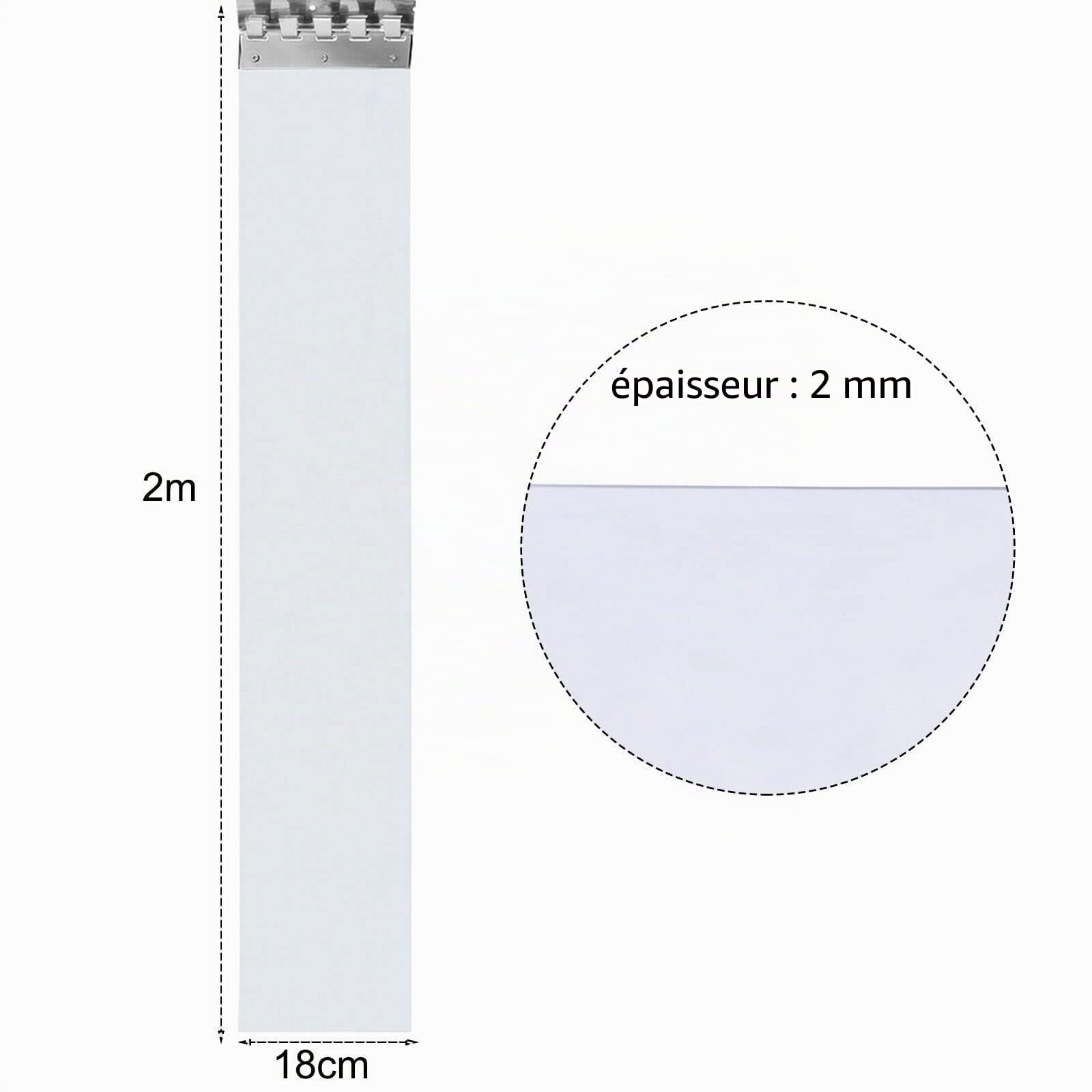 Rideau à Lamelles en PVC Transparent - Rideau de Porte pour Entrepôts, Usines, Supermarchés
