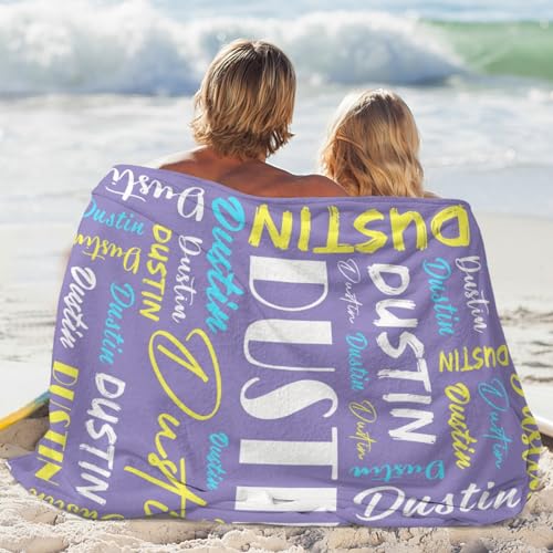 Personalized Blankets for Kids with Names Customized Blankets with Name for Adult Custom Blanket Gift for Birthday Christmas Valentines Day Gift