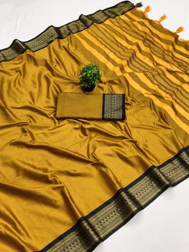 Image of SUPERLAXMI Womens Narayana Pattu Narayanpeth Cotton Silk Saree with unstitched blouse
