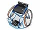 QUIRUMED Basketballrollstuhl, Sportrollstuhl, Aluminium, Positionierungsgurt, gepolsterter Sitz, selbstfahrend, bis 100 kg