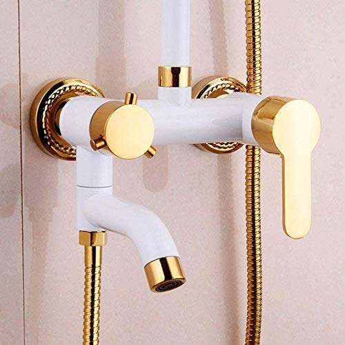 Ensemble combiné de pommeau de douche mural et mitigeur anti-calcaire