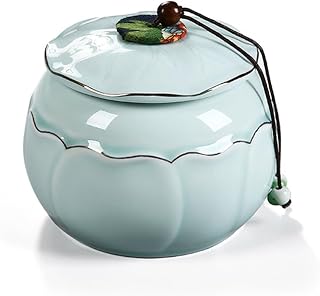 Airtight Tea Container Bulk Tea Storage Cans, Large Ceramic Sealed, Household Kitchen Food Ceramic Tea Caddy