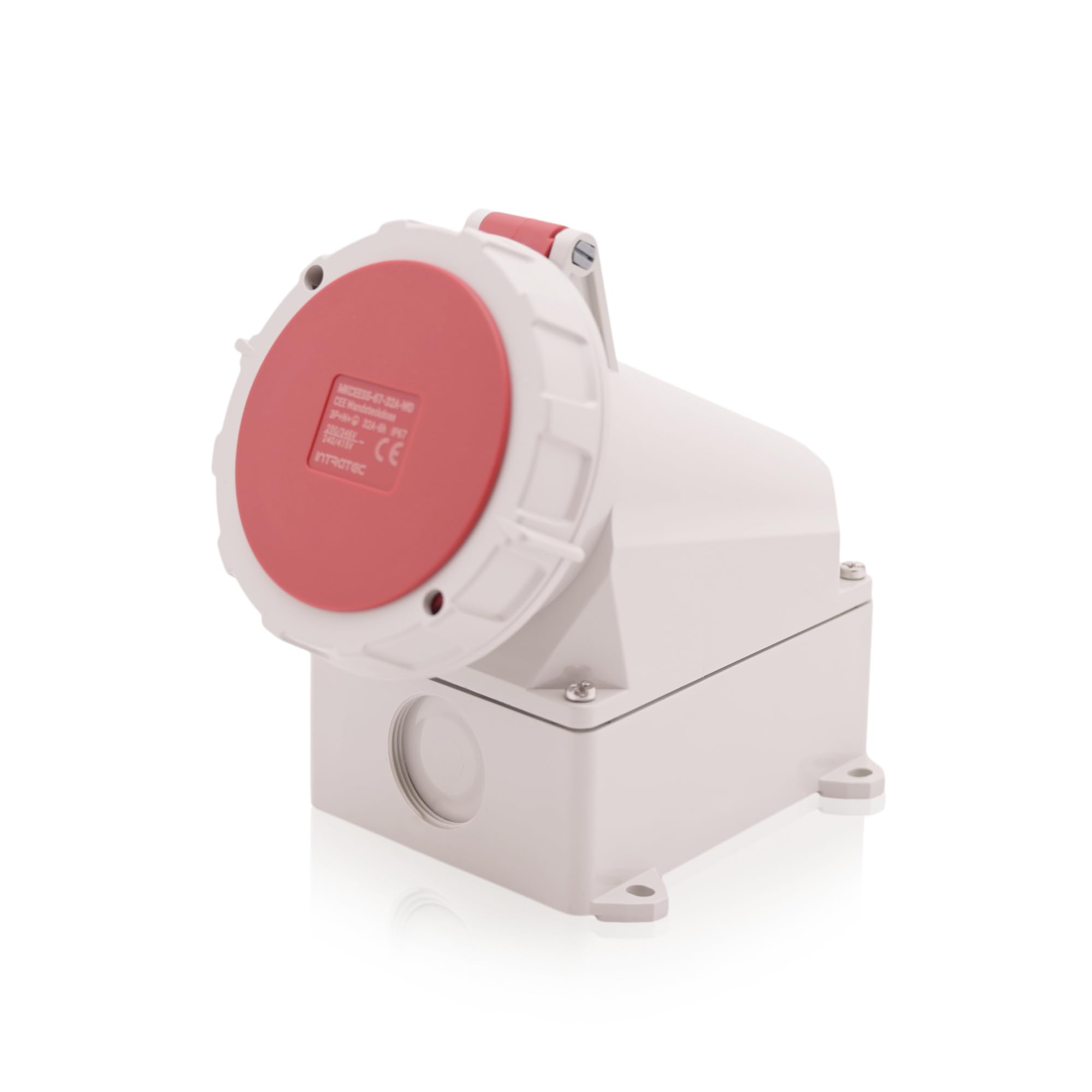 CEE Stecker & Wandsteckdose 32A – Drehstrom, IP44 Spritzwassergeschützt, 400/230V