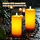 IMAGE 4„x8“ zoll wiederaufladbare Außen wasserdicht flammenlose Kerzen mit Timer & Fernbedienung, flackernd & langlebig, LED-Stumpenkerzen für Veranda Außen Balkon Laterne Garten, Set von 2