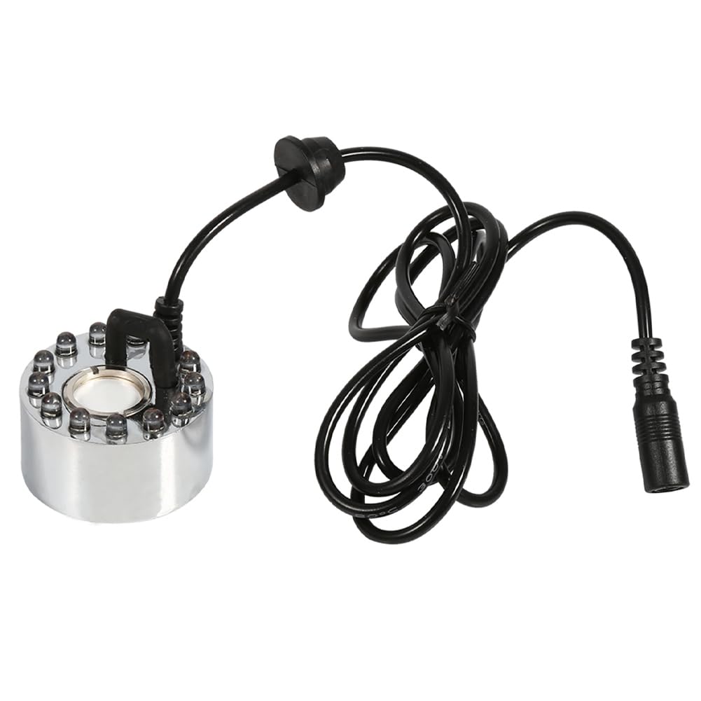 Joyzan Nebulizzatore ad Ultrasuoni, Mini Macchina del Fumo Fogger Fog Maker a 24V Che Cambia Colore Fontana Laghetto D'Acqua Atomizzatore Della Nebbia Acquari Giochi D'acqua Laghetti Giardini Roccios