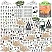 Eimer günstig Kaufen-250 Stück Armee Männer Armee Soldat Kunststoff Spielzeug, Militär-Actionfiguren Spielset Kinder Militär Soldaten Eimer mit Panzern, Flugzeugen, Soldaten Figuren und Zubehör für Jungen Mädchen