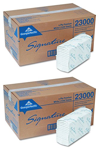 Georgia Pacific Professional 23000 C-Fold Paper Towels, 10 1/10 x 13 1/5, White, 120 Per Pack (2 Case of 12 Packs)