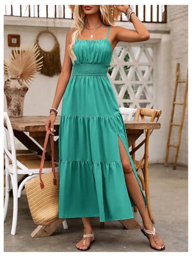 Image of BEAUDRM Women's Summer Maxi Dresses Boho Dresses Beach Vacation Sundresses | Fall Wedding Guest Dress, Summer Dresses for Women, Vacation Summer Outfits, Flowy Dresses