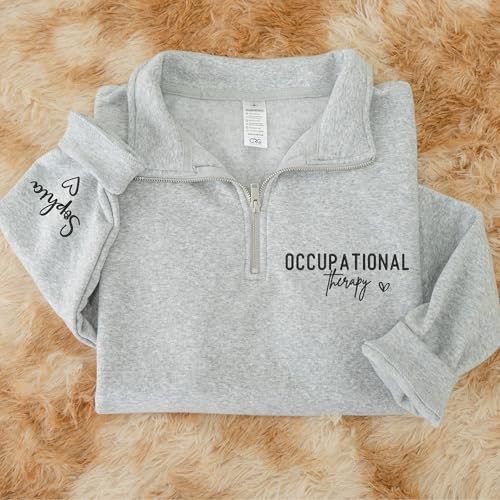 UrbanNEST Custom Profession Quarter Zip Sweatshirt, Embroidered & Personalized Work Shirt Hoodie Gift for Professionals3