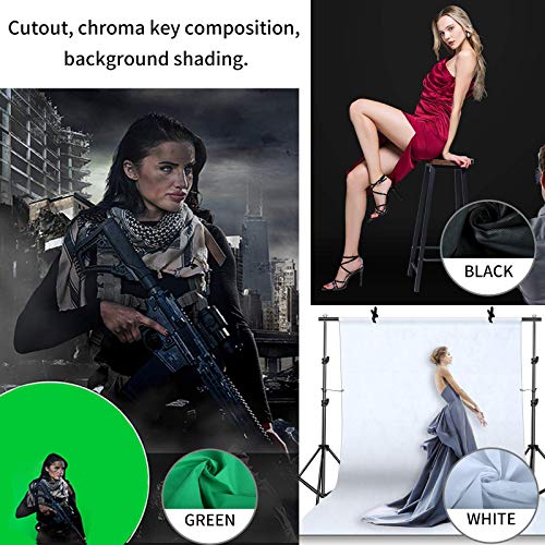 LOMTAP Photography Softbox Light Kit Photo Studio Lighting Kit 6.5ftx9.8ft Background Support System with Stand Backdrop Softboxes Umbrella Reflector for Photo Video Shooting - Thumbnail 4