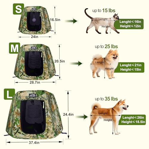 Image of Pop Up Dog Tent Portable Cat Tent Outdoor Camping House with Washable Pad
