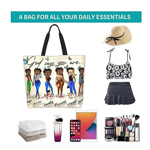 Bolso Tote para mujer negro estilo casual miniatura 7
