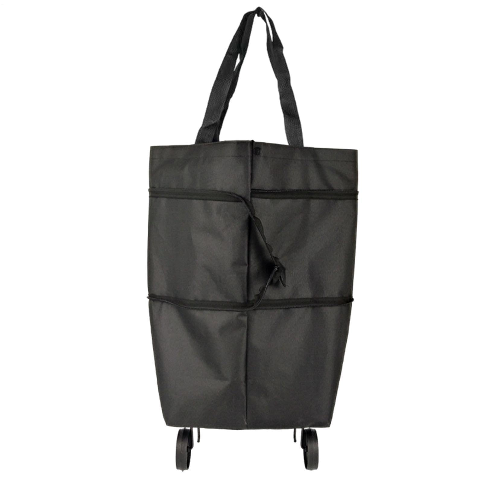 Muiltvoe Shopping Bag With Wheels – 46x41x27cm Oxford, Reusable Folding Bag, Rolling Grocery Storage | Great For Home Laundry Sports