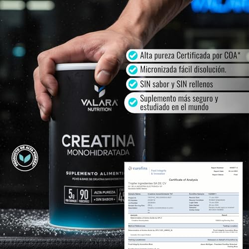 Creatinas, marcas de creatina con sello creapure Marca Valara (3)
