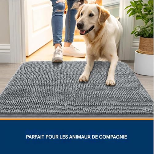 Paillasson absorbant et imperméable lavable pour intérieur et extérieur