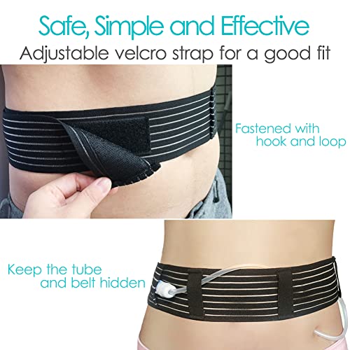 Breathable Soft Pd Catheter Belt Adjustable Peritoneal Dialysis Holder Accessories Feeding G/Peg/J Tube Fixation Medical Nursing Supplies For Patients Adults Men Women Black, Small #TOP2