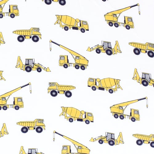 Image of Hudson Baby Unisex Baby Cotton Fitted Crib Sheet, Construction, One Size (Pack of 2)
