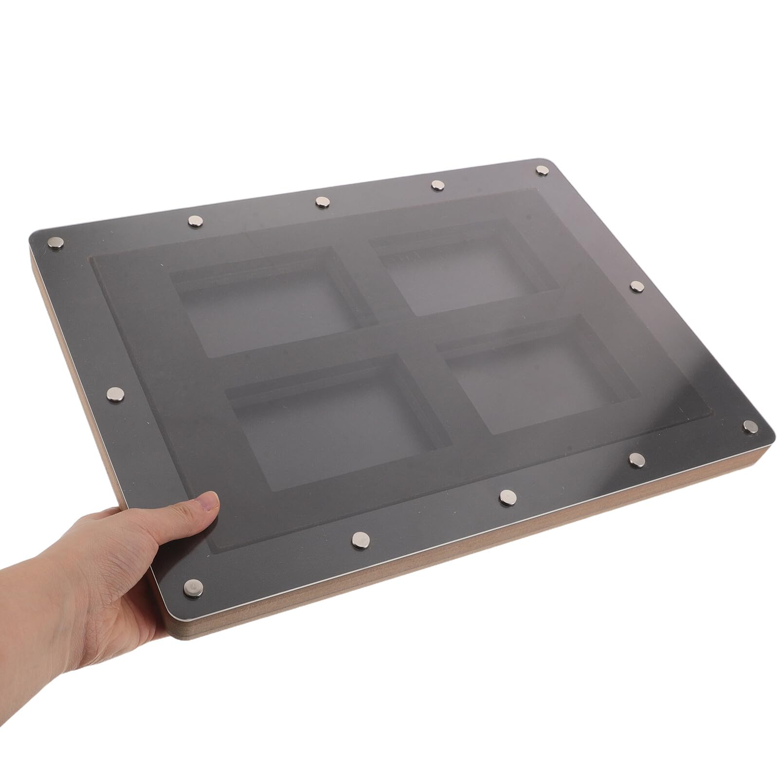 GALPADA Baseballkarten Wandrahmen mit 4 Fächern Transparente Sammelkarten Aufbewahrungsbox Wandmontiertes Kartendisplay für Sport und Baseballkarten Präsentationsvitrine für Zuhause