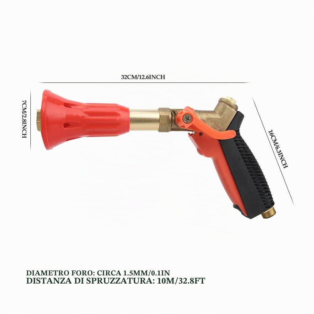 Spruzzatore per tubo da giardino, accessori da giardino, spruzzatore per tubo flessibile ad alta pressione agricolo Strumento per irrigazione a spruzzo per alberi con testa di spruzzo da giard