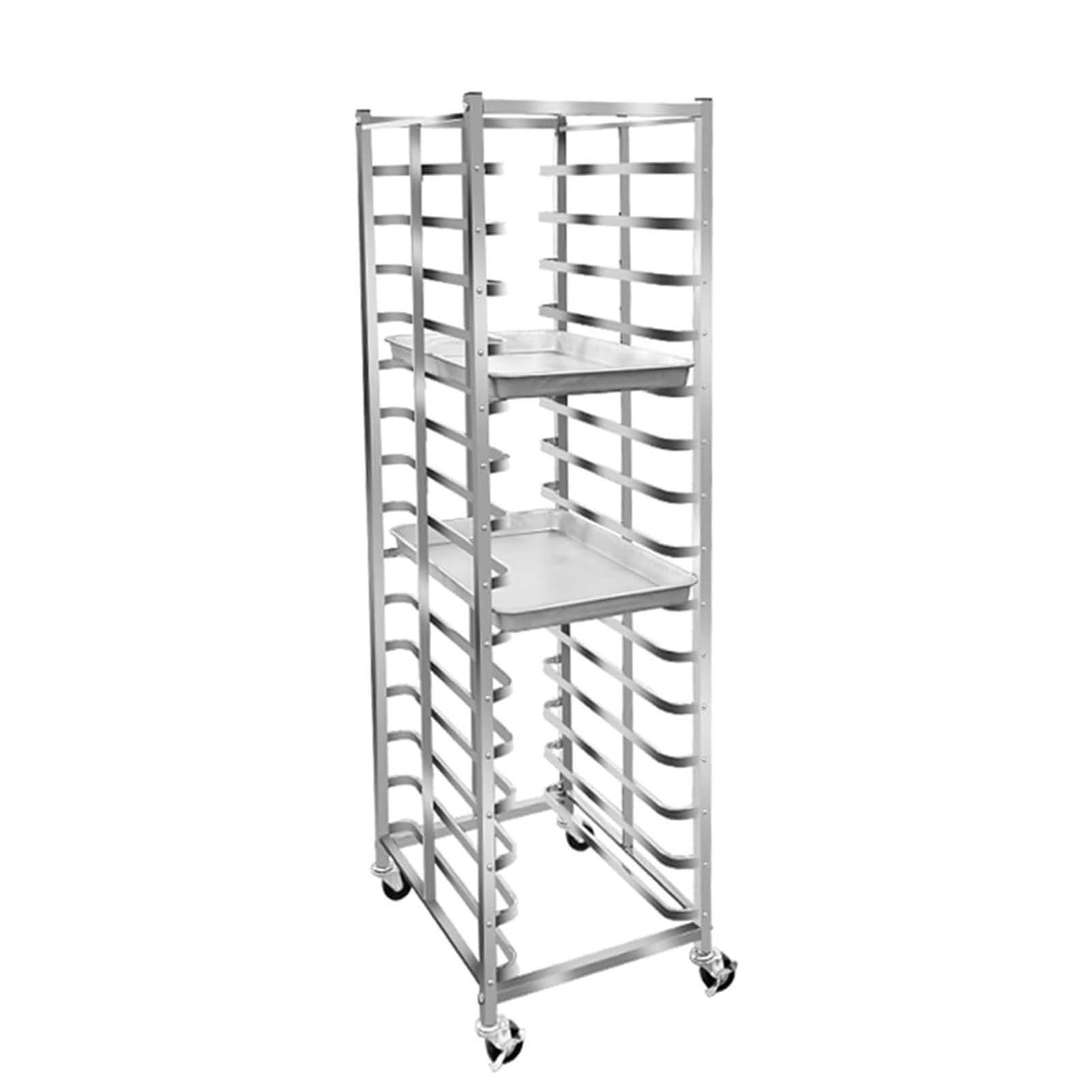 Carro Panadero - Estanterías Comerciales Para Panadería Con Ruedas, Estante Rápido De Acero Para Bandejas De Pan, Carros De Enfriamiento Para Bandejas De Alimentos(15-Tier)