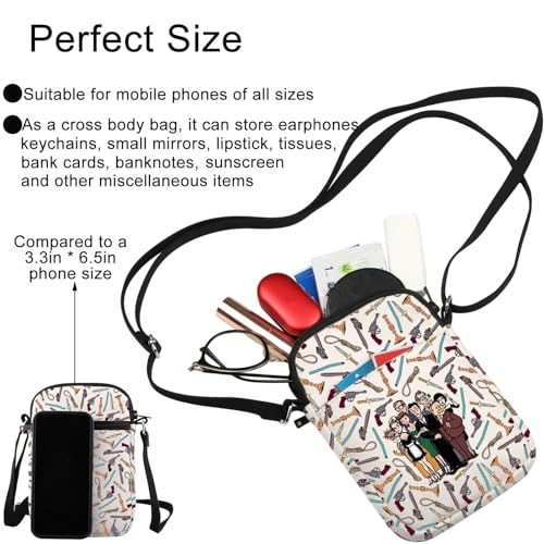 JNIAP Mystery Movie Crossbody Bag Mystery Movie Gifts Weapon Gift White & Peacock & Scarlet & Green & Mustard Shoulder Bag3