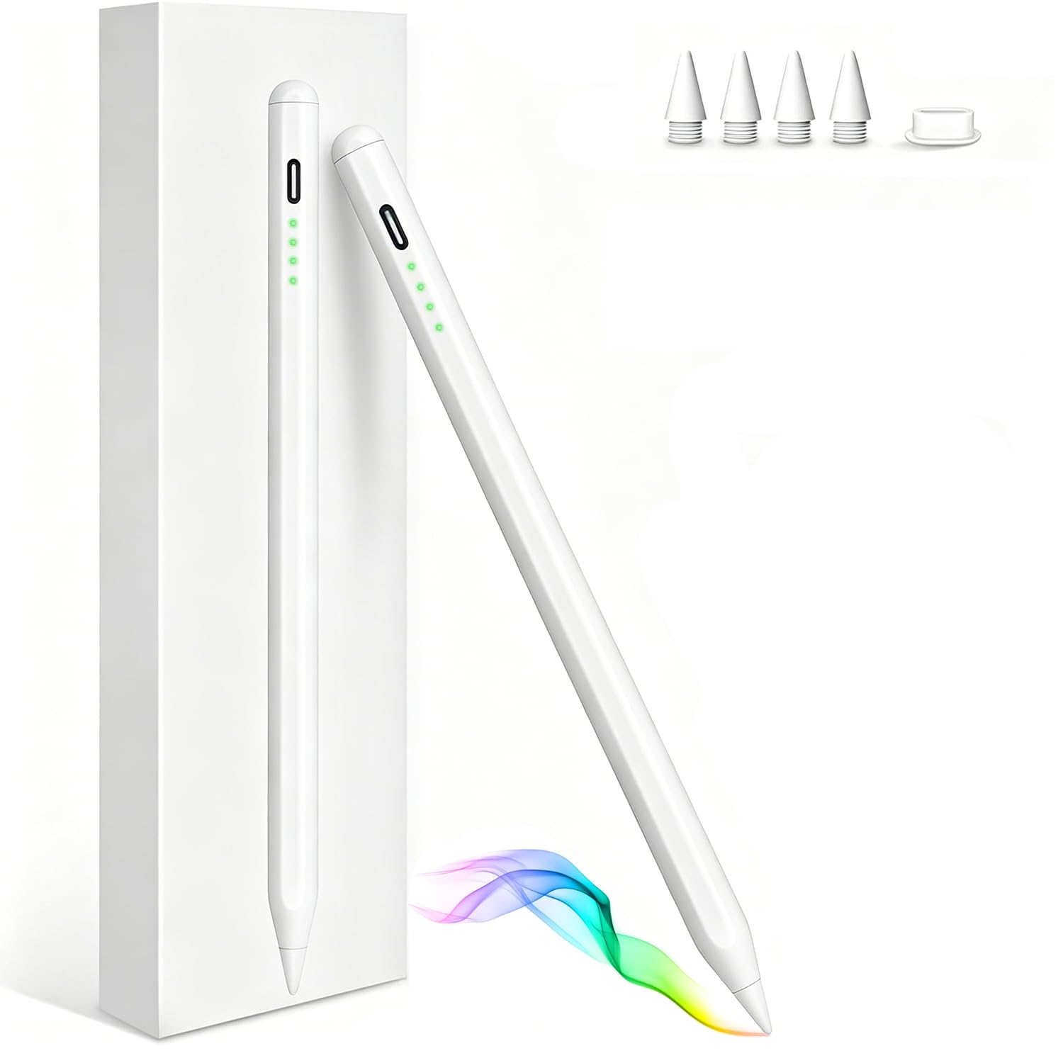 Penna Stilo per iPad 2018-2026, Ricarica Veloce, Rifiuto Palmo, Sensibilità Inclinazione, Compatibile iPad 7-11 A16, Pro M4/11/12.9/13, Air 3-5/M2/M3/M4, Mini 5/6