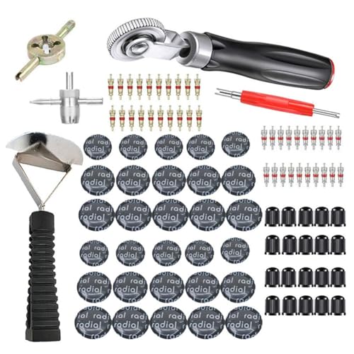 Réparation de pneus tubeless et radiaux kit de 85 pièces avec rustines