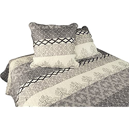 Soleil d'ocre Blois Couvre-Lit Boutis Matelassé avec 2 Taies d'Oreiller, Polyester, Multicolore, 220x240 cm