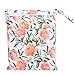 Wet Dry Bag Baby Cloth Diaper Nappy Bag Reusable Washable With Two Pockets Girls (Hummingbirds Floral)