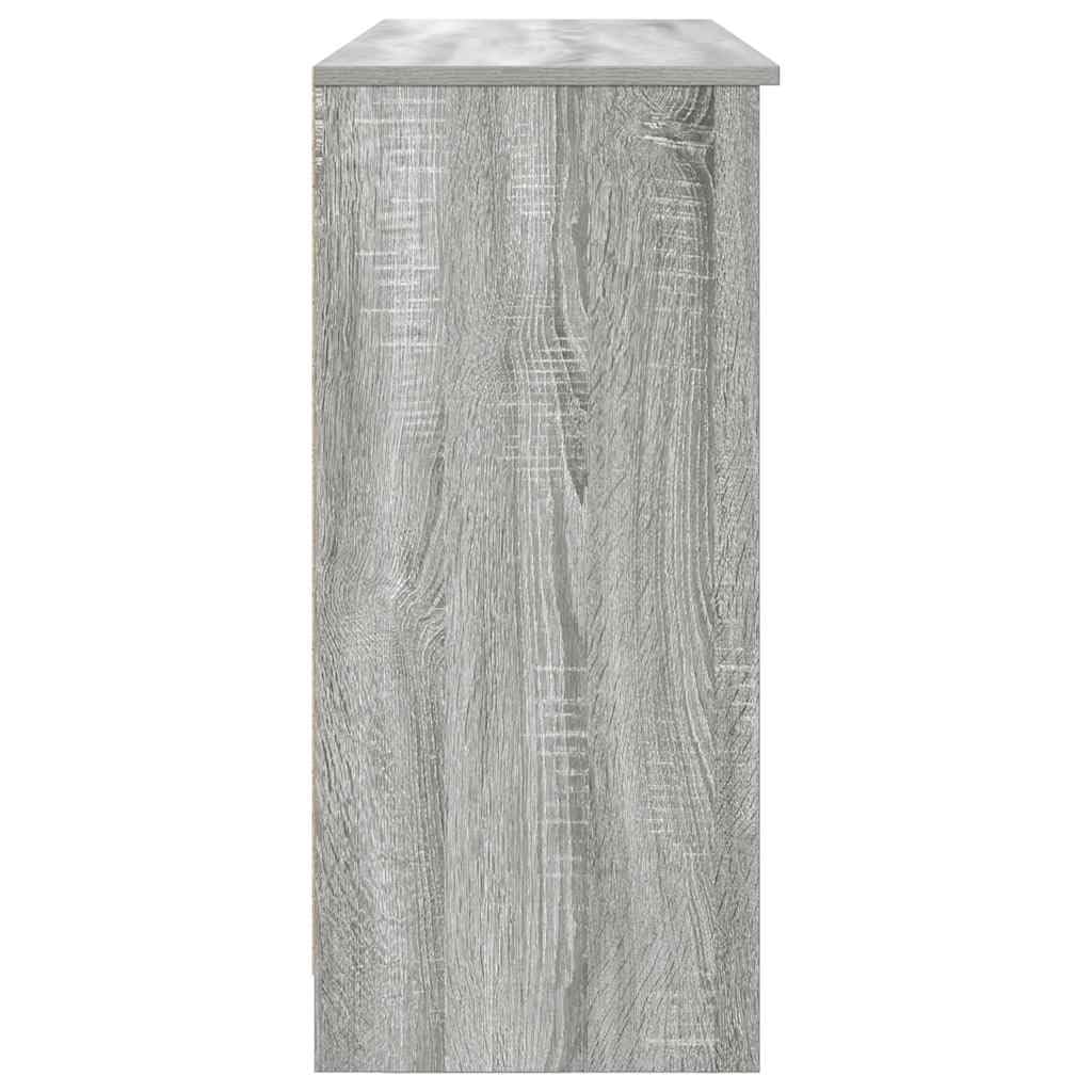 Credenza con Anta e Cassetto Grigio Sonoma 101x35x76 cm