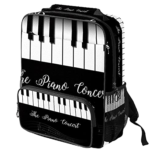 Sac à dos ordinateur portable avec notes de piano rétro idéal pour aller au travail