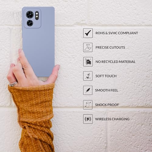 Image of SPRIG Cases Compatible with Motorola Edge 40 TPU Basic Back Cover Premium Moto 5g Phone Case Drop Tested Shock Proof for Boys and Girls with Camera Protection (Lavender Grey)