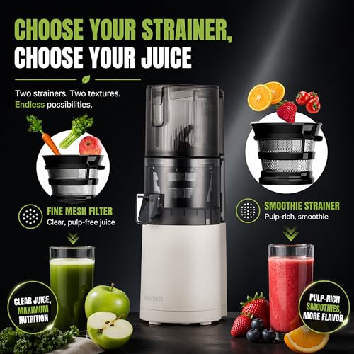 Image of Hurom E30ST Cold Press Juice for Home, Advanced Cold Press Technology for 20% More Juice, All-in-1 Juicer for Fruits, Vegetables & Nut Milk, World's No. 1 Slow Juicer Brand since 1974, 12 Yrs Warranty