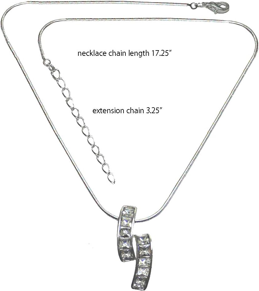 Pendant Necklace Chain and Small PendantCrystal