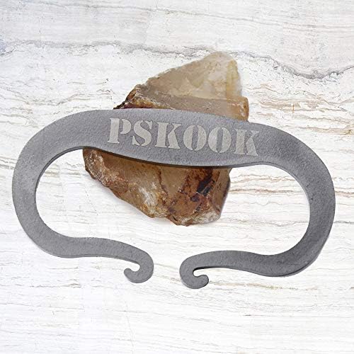 PSKOOK Flint Steel Striker Kit with Pocket Bellow Primitive Fire Starter English Flint Stone Steel Striker