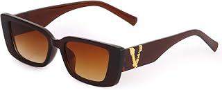 CREEK Unisex Rectanglular Sunglasses for Men & Women Retro Driving Vintage Fashion Narrow Cat Eye Frame UV Protection Price In India