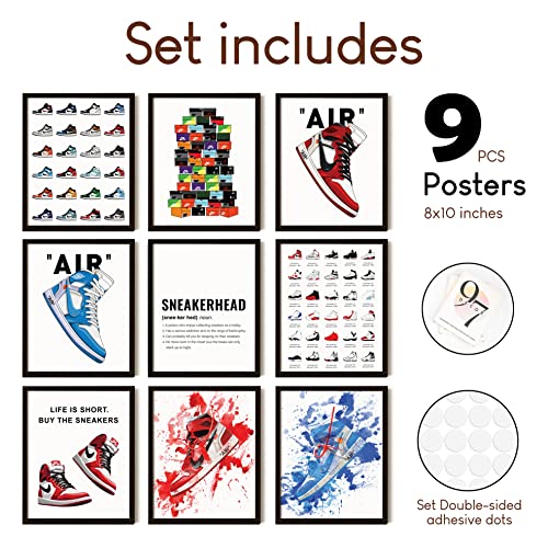 97 Decor Sneaker Poster - Shoe Decor, Shoe Posters For Wall, Sneakerhead Room Decor, Mens Sneaker Wall Art Prints, Cool Sneaker Head Painting Pictures For Teen Boys Bedroom Decorations (8X10 Unframed) #TOP1