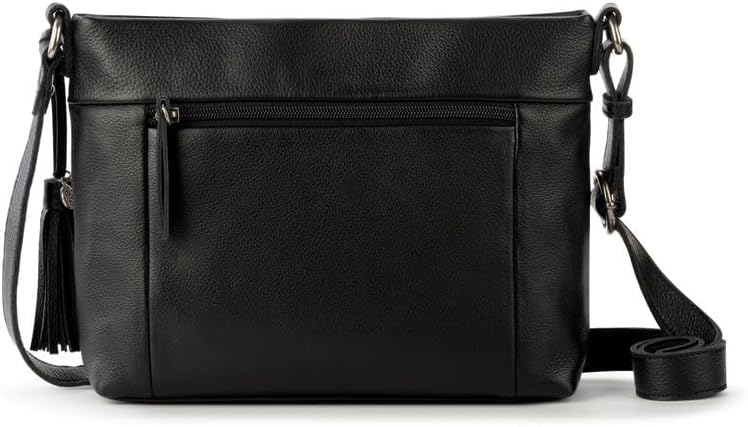 The Sak Melrose Gen Crossbody in Leather, Adjustable Crossbody Strap, Black - Image 6