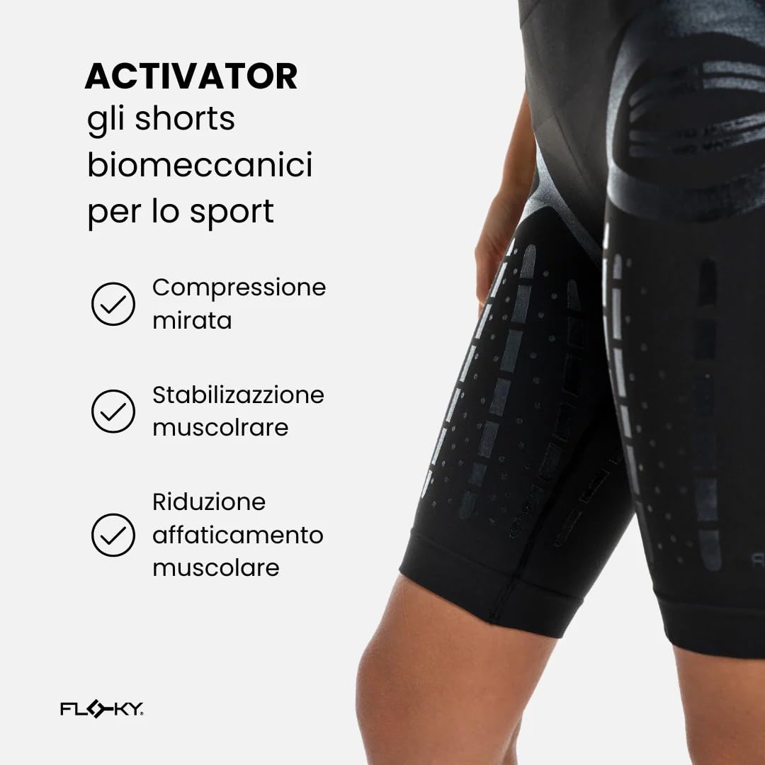 FLOKY Pantaloncino BIOMECCANICO ACTIVATOR Nero