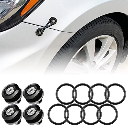 Kit de fixation rapide de pare-chocs de JDM pour le couvercle de trappe de coffre arrière de butoirs arrière (noir)