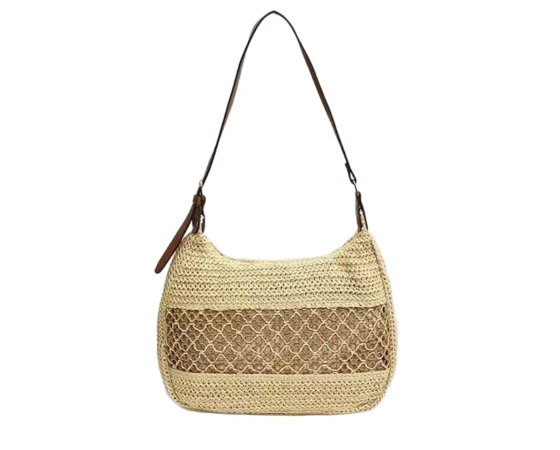 Women's Woven Boho Straw Beach Tote Bag Cute Clutch Handmade Shoulder Purse 2025 Summer Trendy Raffia Handbags